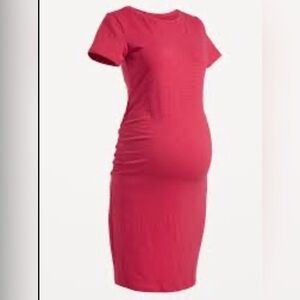 Elegant Orange Merle Maternity Dress